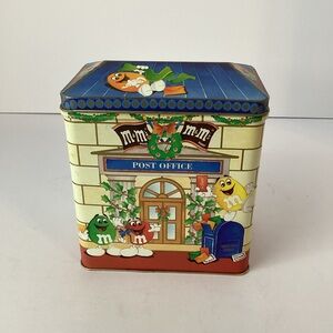 M&M: 1995 Brand town letters for Santa post office tin canister